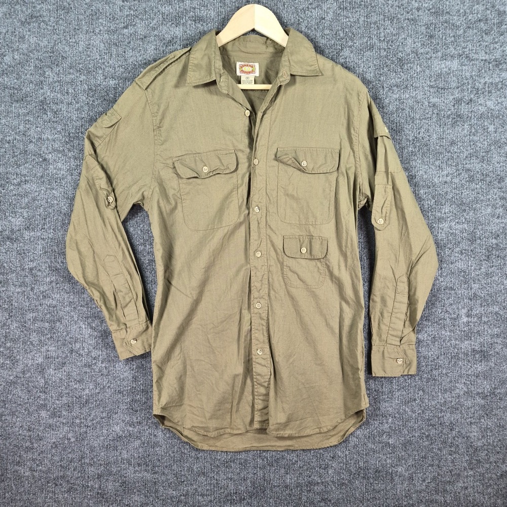 Vintage 1980s Banana Republic Olive Safari Shirt